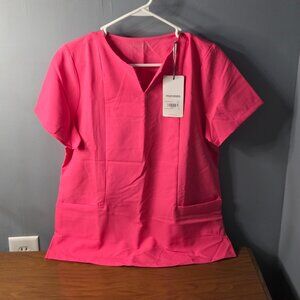 Mandala 5 Pocket Notch Neck Scrub Top